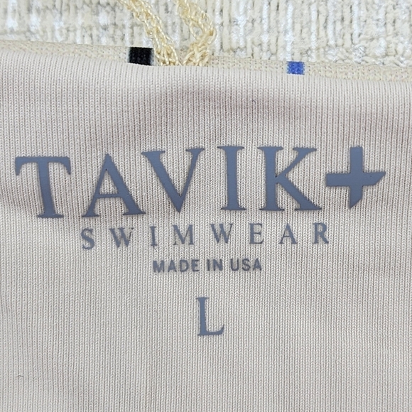 Tavik Women's Horizon Stripe Tapioca Vine Swim Bikini Bottom - L - Picture 3 of 8